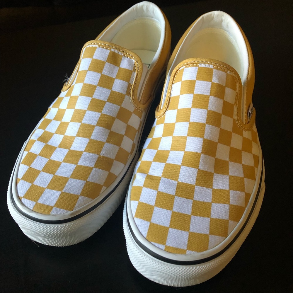 Yellow checkered vans